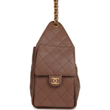Chanel Small 25 Hobo Bag Brown Caviar Antique Gold Hardware - Thumbnail View 3