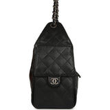 Chanel Small 25 Hobo Bag Black Shiny Caviar Aged Ruthenium Hardware