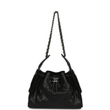 Chanel Small 25 Hobo Bag Black Shiny Caviar Aged Ruthenium Hardware