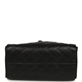 Chanel Small 25 Hobo Bag Black Shiny Caviar Aged Ruthenium Hardware