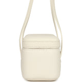 Chanel Preppy Coco Long Vanity with Straps White Shiny Caviar Brushed Gold Hardware