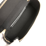 Chanel Top Handle Long Vanity Case with Chain Black Braided Raffia Light Gold Hardware - Thumbnail View 8