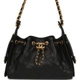 Chanel Mini 25 Hobo Bag Black Caviar Antique Gold Hardware - Thumbnail View 1