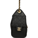 Chanel Mini 25 Hobo Bag Black Caviar Antique Gold Hardware - Thumbnail View 3