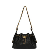 Chanel Mini 25 Hobo Bag Black Caviar Antique Gold Hardware - Thumbnail View 6