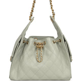 Chanel Small 25 Hobo Bag Light Green Caviar Antique Gold Hardware