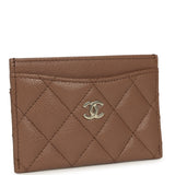 Chanel Classic Card Holder Brown Shiny Caviar Light Gold Hardware - Thumbnail View 2