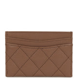 Chanel Classic Card Holder Brown Shiny Caviar Light Gold Hardware - Thumbnail View 4