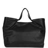 Chanel Maxi Coco Shopping Bag Black Caviar Brushed Gold Hardware