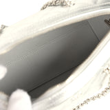 Chanel Mini Timeless Classic Barrel Bag with Chain Metallic Silver Shiny Caviar Silver Hardware - Thumbnail View 8