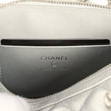 Chanel Mini Timeless Classic Barrel Bag with Chain Metallic Silver Shiny Caviar Silver Hardware - Thumbnail View 9