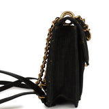 Chanel Double You Flap Backpack Black Denim Antique Gold Hardware - Thumbnail View 3