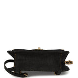 Chanel Double You Flap Backpack Black Denim Antique Gold Hardware - Thumbnail View 6