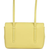 Chanel Preppy Coco Clutch with Straps Light Yellow Shiny Caviar Brushed Gold Hardware