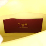 Chanel Preppy Coco Clutch with Straps Light Yellow Shiny Caviar Brushed Gold Hardware