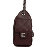Chanel Mini 25 Hobo Bag Burgundy Caviar Aged Ruthenium Hardware - Thumbnail View 3