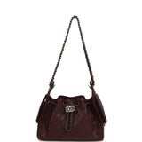 Chanel Mini 25 Hobo Bag Burgundy Caviar Aged Ruthenium Hardware - Thumbnail View 6