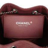 Chanel Mini 25 Hobo Bag Burgundy Caviar Aged Ruthenium Hardware - Thumbnail View 8
