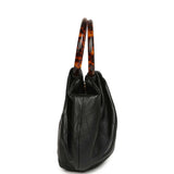 Chanel Small Pouch Black Shiny Lambskin Tortoiseshell Hardware