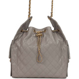Chanel Medium 25 Hobo Bag Dark Grey Caviar Antique Gold Hardware - Thumbnail View 1