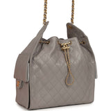 Chanel Medium 25 Hobo Bag Dark Grey Caviar Antique Gold Hardware - Thumbnail View 2