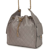 Chanel Medium 25 Hobo Bag Dark Grey Caviar Antique Gold Hardware - Thumbnail View 5