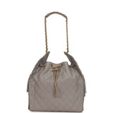 Chanel Medium 25 Hobo Bag Dark Grey Caviar Antique Gold Hardware - Thumbnail View 6