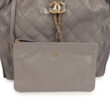 Chanel Medium 25 Hobo Bag Dark Grey Caviar Antique Gold Hardware - Thumbnail View 8