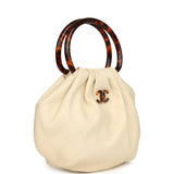 Chanel Small Pouch Light Beige Lambskin Tortoiseshell Hardware - Thumbnail View 2