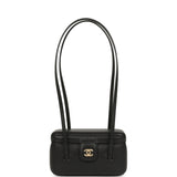 Chanel Preppy Coco Long Vanity with Straps Black Shiny Caviar Brushed Gold Hardware