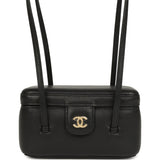 Chanel Preppy Coco Long Vanity with Straps Black Shiny Caviar Brushed Gold Hardware