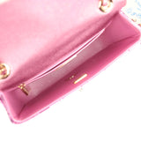 Pre-owned Chanel Mini Flap Bag and Star Coin Purse Pink Mirror Calfskin and Metallic Calfskin Light Gold Hardware - Thumbnail View 8