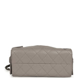 Chanel Mini 25 Hobo Bag Dark Grey Caviar Aged Ruthenium Hardware - Thumbnail View 6