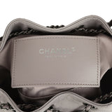 Chanel Mini 25 Hobo Bag Dark Grey Caviar Aged Ruthenium Hardware - Thumbnail View 9
