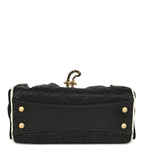 Chanel Mini 25 Hobo Bag Black Raffia and White Calfskin Antique Gold Hardware - Thumbnail View 7