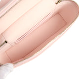 Chanel Top Handle Long Vanity Case with Chain Light Pink Shiny Caviar Light Gold Hardware - Thumbnail View 8