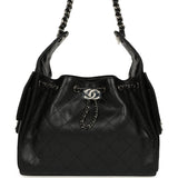 Chanel Small 25 Hobo Bag Black Shiny Caviar Aged Ruthenium Hardware - Thumbnail View 1