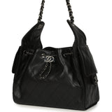 Chanel Small 25 Hobo Bag Black Shiny Caviar Aged Ruthenium Hardware - Thumbnail View 5