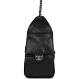 Chanel Small 25 Hobo Bag Black Shiny Caviar Aged Ruthenium Hardware - Thumbnail View 3