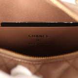 Chanel Mini Hobo Pouch with Chain Brown Shiny Caviar Light Gold Hardware - Thumbnail View 10