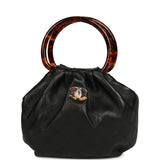 Chanel Small Pouch Black Shiny Lambskin Tortoiseshell Hardware - Thumbnail View 1