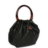 Chanel Small Pouch Black Shiny Lambskin Tortoiseshell Hardware - Thumbnail View 2