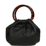 Chanel Small Pouch Black Shiny Lambskin Tortoiseshell Hardware - Thumbnail View 4