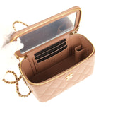 Chanel Small Tortoiseshell Top Handle Vanity Case Brown Shiny Lambskin Light Gold Hardware - Thumbnail View 7
