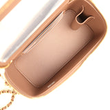 Chanel Small Tortoiseshell Top Handle Vanity Case Brown Shiny Lambskin Light Gold Hardware - Thumbnail View 8