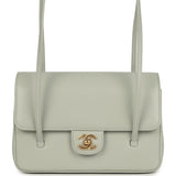 Chanel Small Preppy Coco Flap Bag Light Green Shiny Caviar Brushed Gold Hardware - Thumbnail View 1