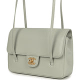 Chanel Small Preppy Coco Flap Bag Light Green Shiny Caviar Brushed Gold Hardware - Thumbnail View 5