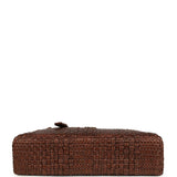 Chanel Top Handle Long Vanity Case with Chain Brown Braided Raffia Light Gold Hardware - Thumbnail View 6