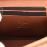 Chanel Top Handle Long Vanity Case with Chain Brown Braided Raffia Light Gold Hardware - Thumbnail View 9