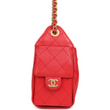 Chanel Mini 25 Hobo Bag Dark Red Caviar Antique Gold Hardware - Thumbnail View 3